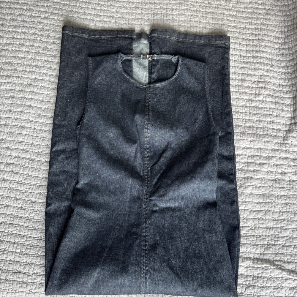 Zara Black Pencil Midi Dress with Cut Out